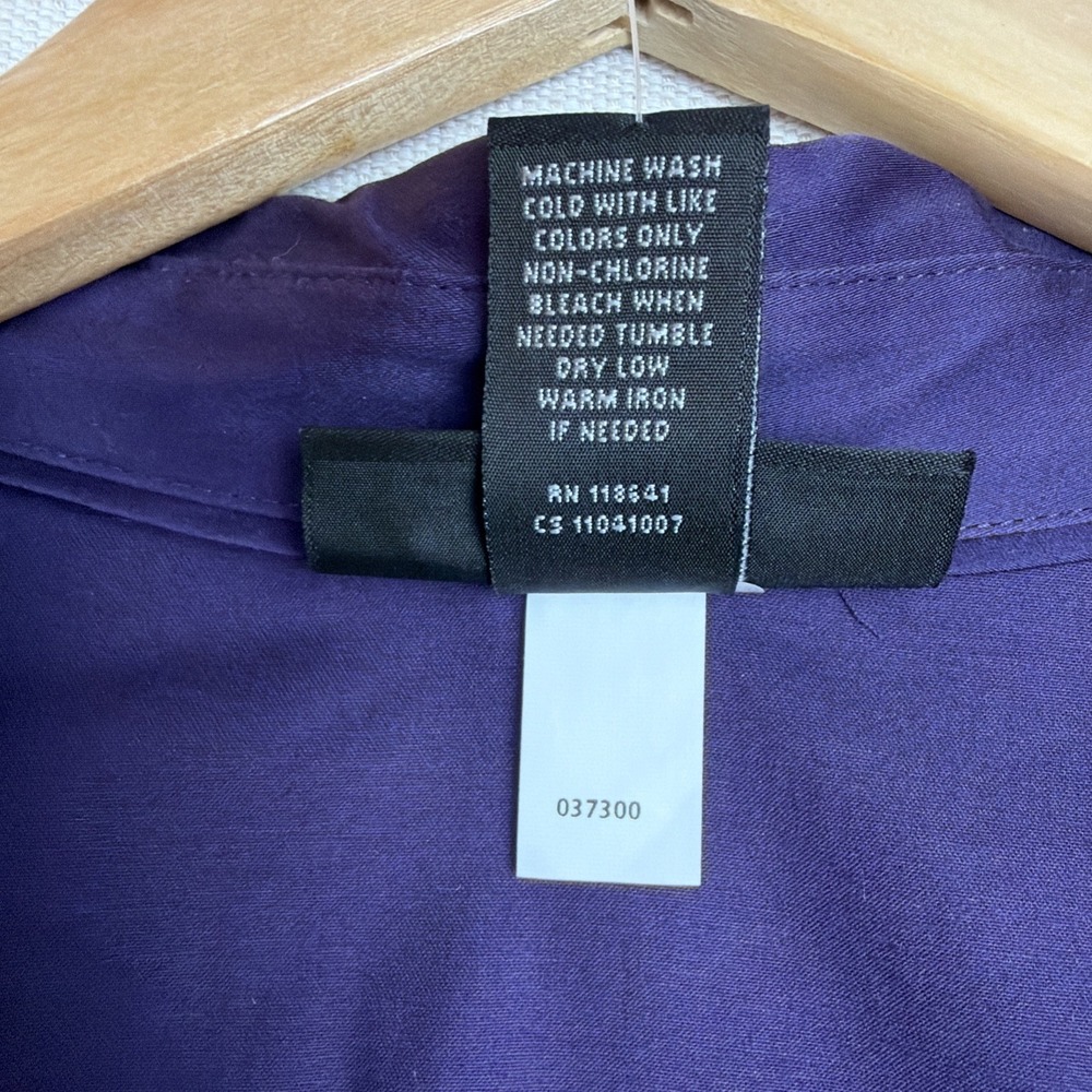 Lane Bryant Button Up Collared Shirt Blouse Size 20 Purple NWT Office Career New - Picture 10 of 15